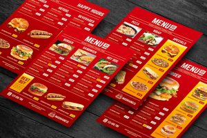 Minimalist Fast Food Menu