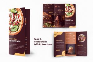 Food Restaurant Trifold Brochure
